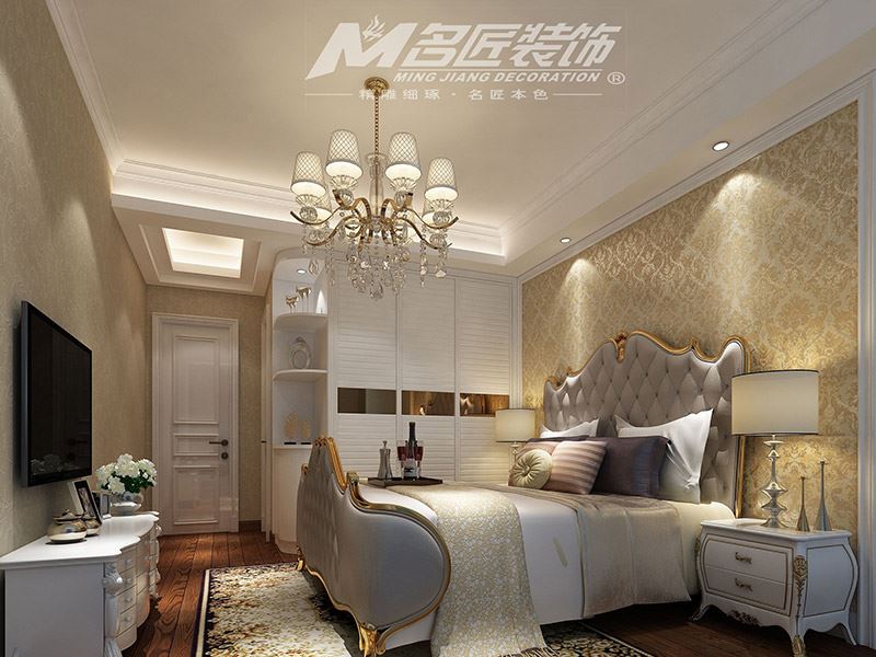 揭陽(yáng)市濱江尚都?xì)W式風(fēng)格二居室裝修案例